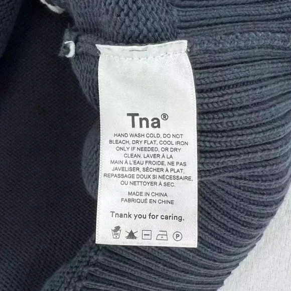 TNA Navy and White Cropped Knit Vest - Picture 10 of 11